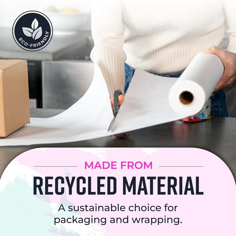 Bryco Goods 18â€x2100â€ (175â€™) White Kraft Paper Roll for Painting, Drawing, Banner, Bulletin Board, Easel Paper, Floor Covering, Packaging, Shipping, Gift Wrapping, Arts & Crafts â€“ Made in USA - Image 4